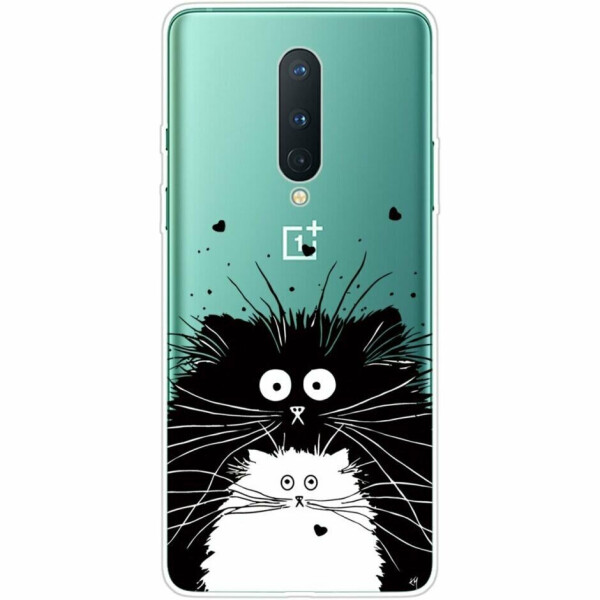 

Силиконовый (TPU) чехол Deexe Pretty Glossy для OnePlus 8 - Black and White Animal