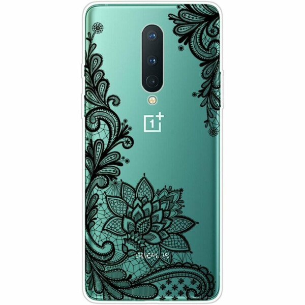 

Силиконовый (TPU) чехол Deexe Pretty Glossy для OnePlus 8 - Lace Flower