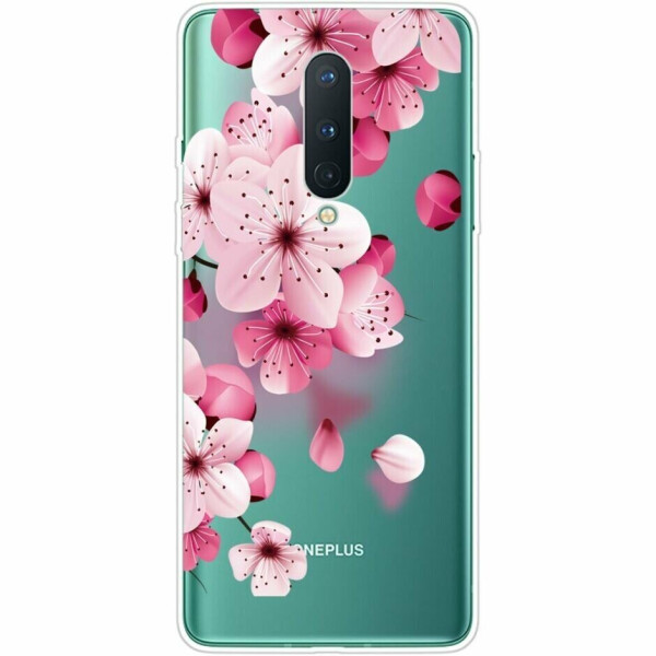 

Силиконовый (TPU) чехол Deexe Pretty Glossy для OnePlus 8 - Flower