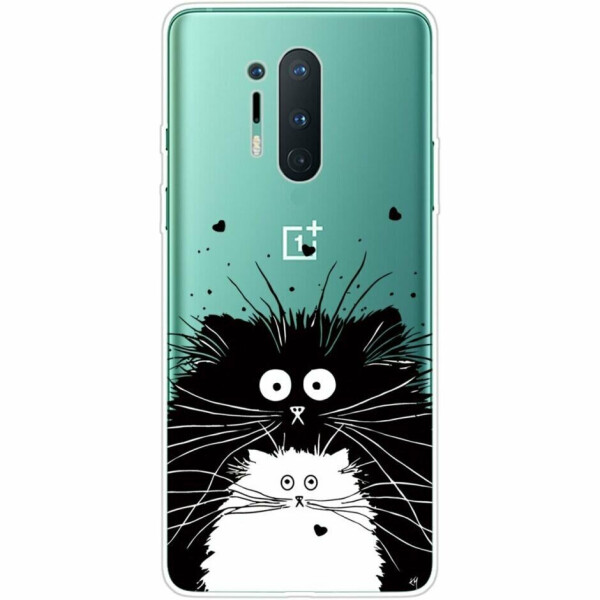

Силиконовый (TPU) чехол Deexe Pretty Glossy для OnePlus 8 Pro - Black and White Animal