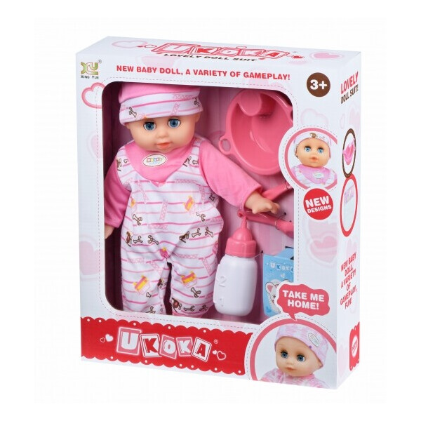 

Пупс Same Toy Ukoka с аксессуарами и звуком 38см (8015B4Ut)