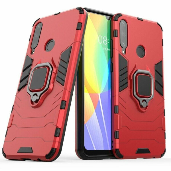 

Защитный чехол Deexe Hybrid Case для Huawei Y6p - Red