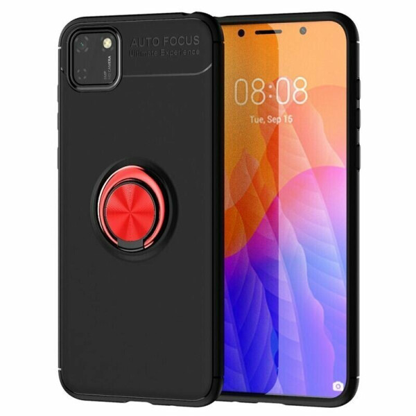 

Защитный чехол UniCase Magnetic Ring для Huawei Y5p - Black / Red