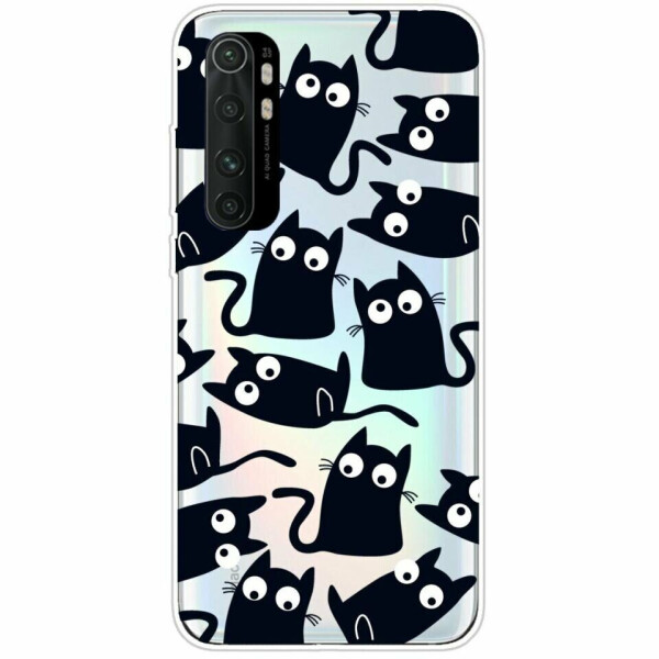 

Силиконовый (TPU) чехол Deexe Pretty Glossy для Xiaomi Mi Note 10 Lite - Black Cats
