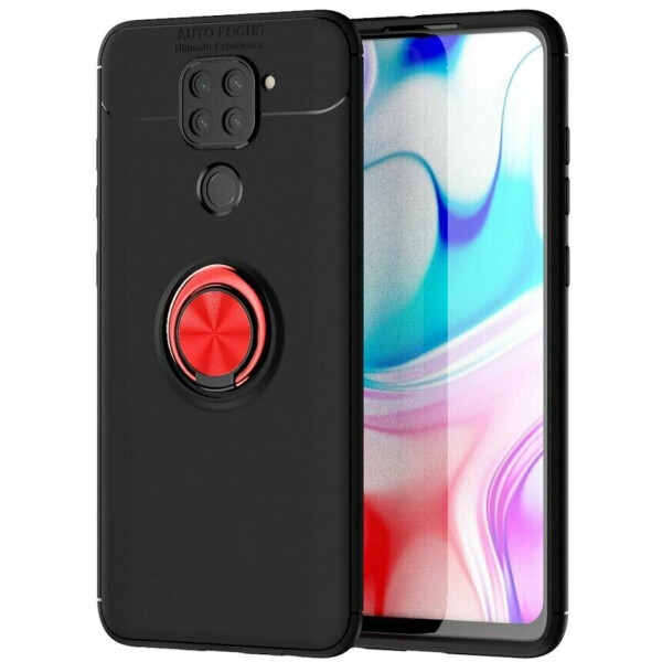

Защитный чехол UniCase Magnetic Ring для Xiaomi Redmi Note 9 / Redmi 10X - Black / Red