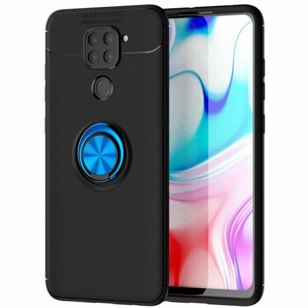 

Защитный чехол UniCase Magnetic Ring для Xiaomi Redmi Note 9 / Redmi 10X - Black / Blue