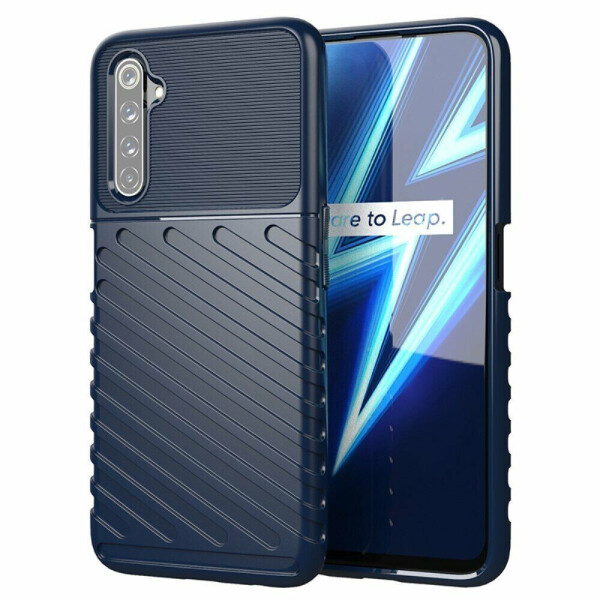

Защитный чехол Deexe Thunder Series для Realme 6 Pro - Blue