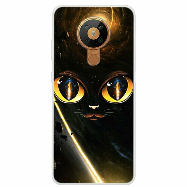 

Силиконовый (TPU) чехол Deexe Life Style для Nokia 5.3 - Cat Eyes