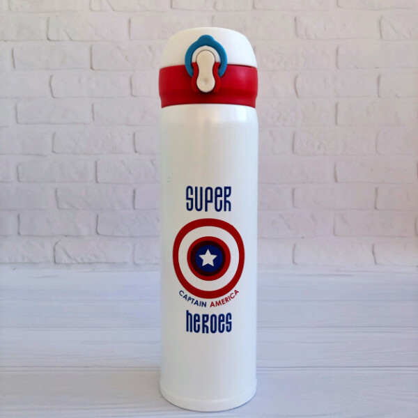 

Термокружка для детей супергерои Super Heroes 350 мл Капитан Америка