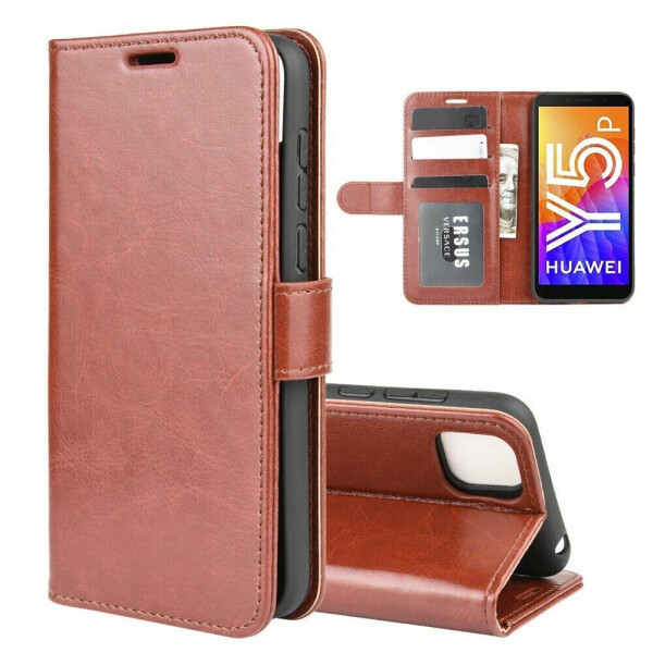 

Чехол-книжка Deexe Wallet Style для Huawei Y5p - Brown