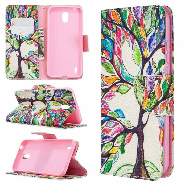 

Чехол-книжка Deexe Color Wallet для Nokia 1.3 - Colorized Tree
