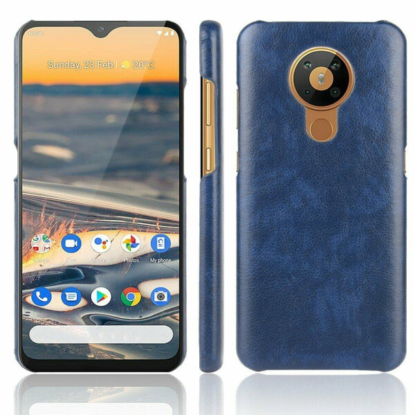 

Защитный чехол Deexe Leather Back Cover для Nokia 5.3 - Blue