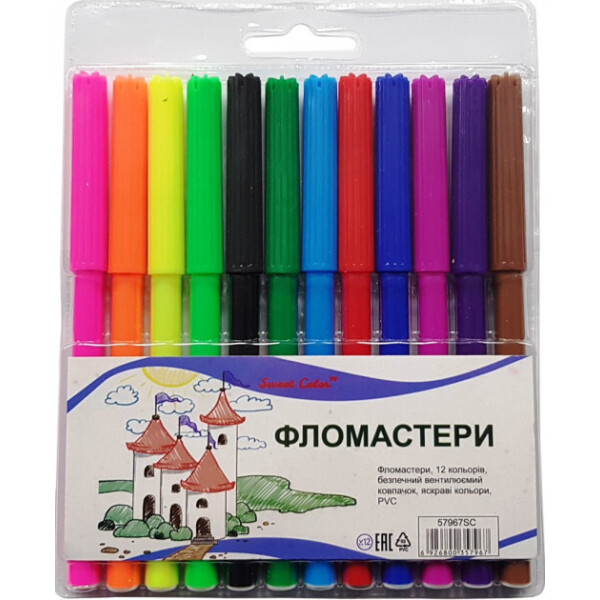 

Фломастеры Sweet Color 12 цветов (57967SC)