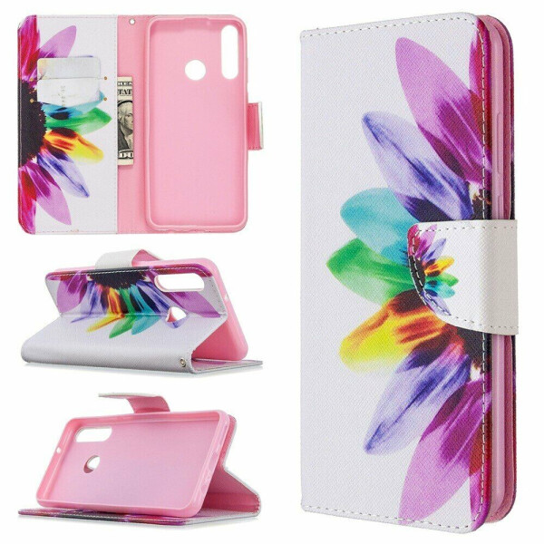 

Чехол-книжка Deexe Color Wallet для Huawei Y6p - Colorized Flower