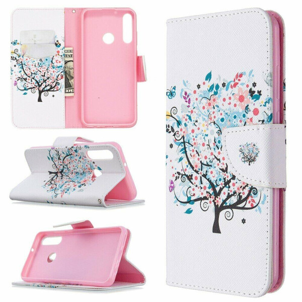 

Чехол-книжка Deexe Color Wallet для Huawei Y6p - Tree