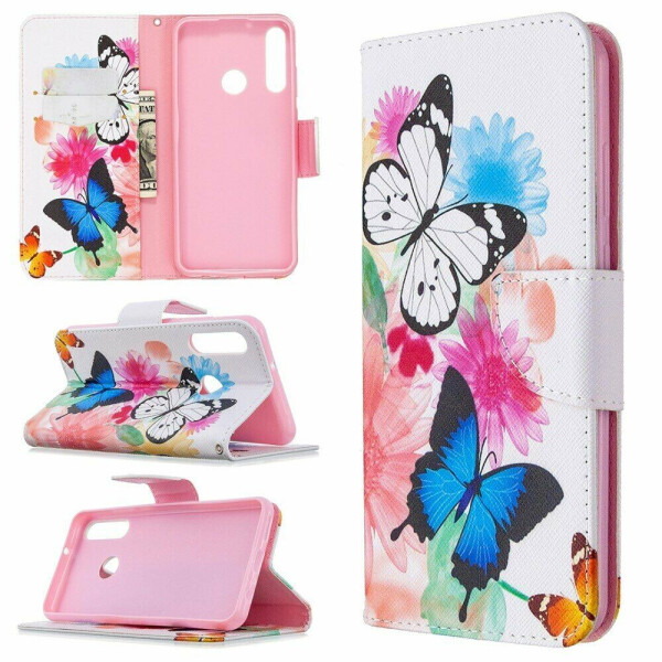 

Чехол-книжка Deexe Color Wallet для Huawei Y6p - Beautiful Butterfly