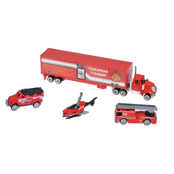 

Набор машинок Same Toy Diecast Грузовик с пожарными (SQ80958-4Ut)
