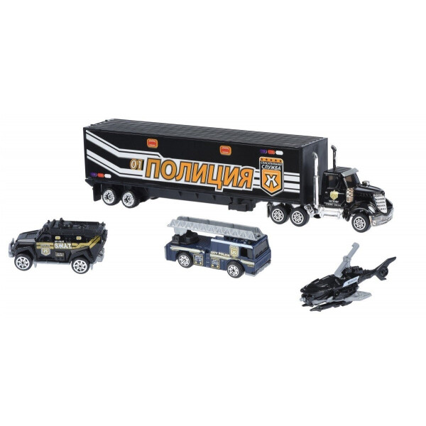 

Набор машинок Same Toy Diecast Грузовик с полицейскими (SQ80958-3Ut)