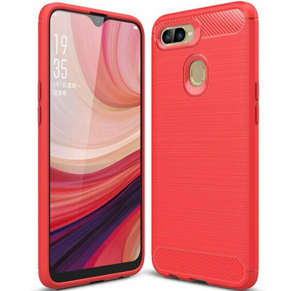 

Защитный чехол UniCase Carbon для OPPO A5S - Red