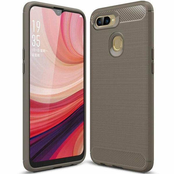 

Защитный чехол UniCase Carbon для OPPO A5S - Gray