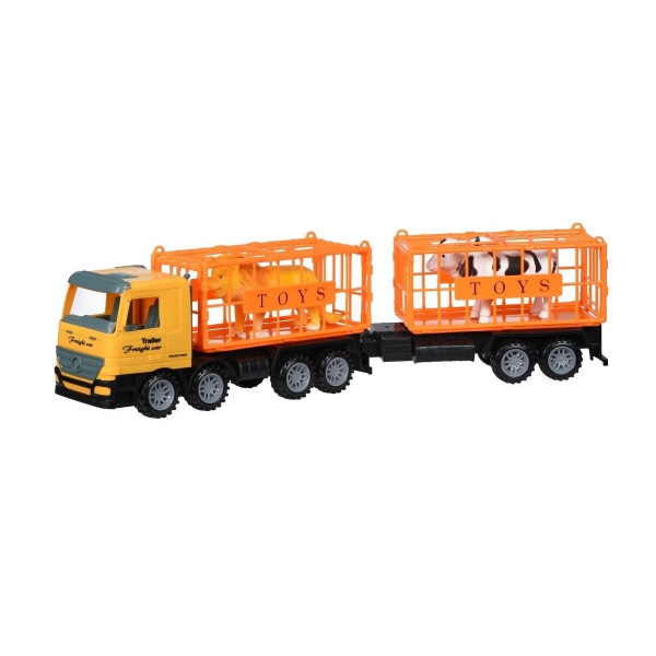 

Машинка инерционная Same Toy Super Combination Грузовик желтая для перевозки животных с прицепом (98-91Ut-2)