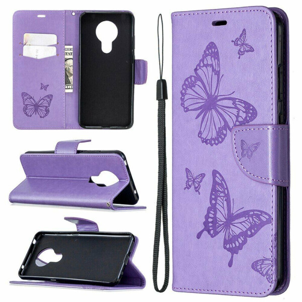 

Чехол UniCase Butterfly Pattern для Nokia 5.3 - Purple