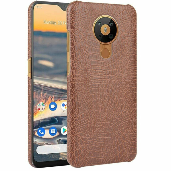 

Защитный чехол Deexe Croco Style для Nokia 5.3 - Brown