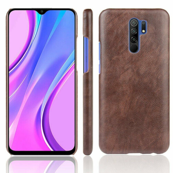 

Защитный чехол Deexe Leather Back Cover для Xiaomi Redmi 9 - Brown
