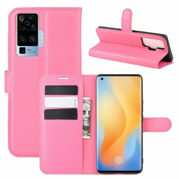 

Чехол-книжка Deexe Book Type для VIVO X50 Pro - Rose