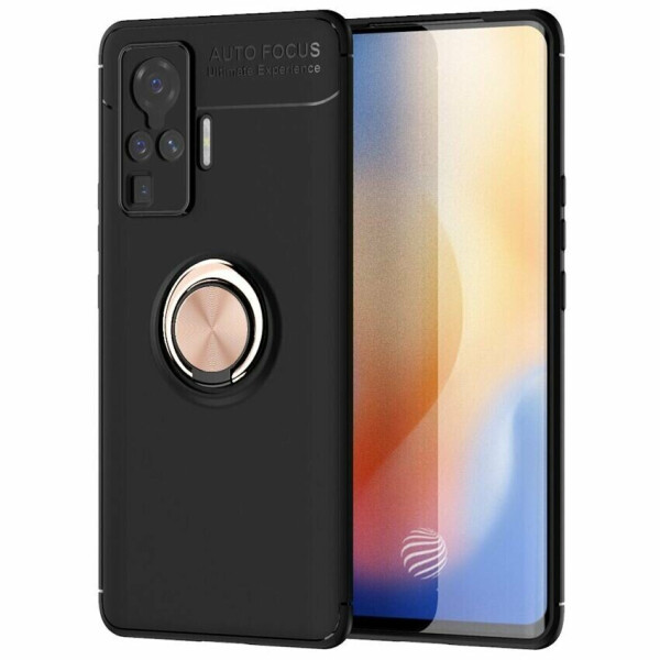 

Защитный чехол UniCase Magnetic Ring для VIVO X50 Pro - Black / Rose Gold