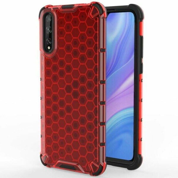

Защитный чехол Deexe Honeycomb Series для Huawei P Smart S - Red