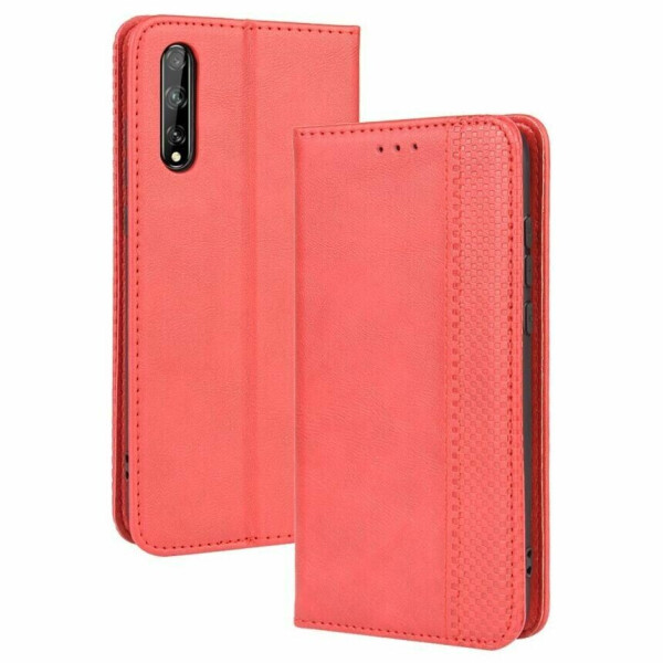 

Чехол Deexe Retro Style для Huawei P Smart S - Red
