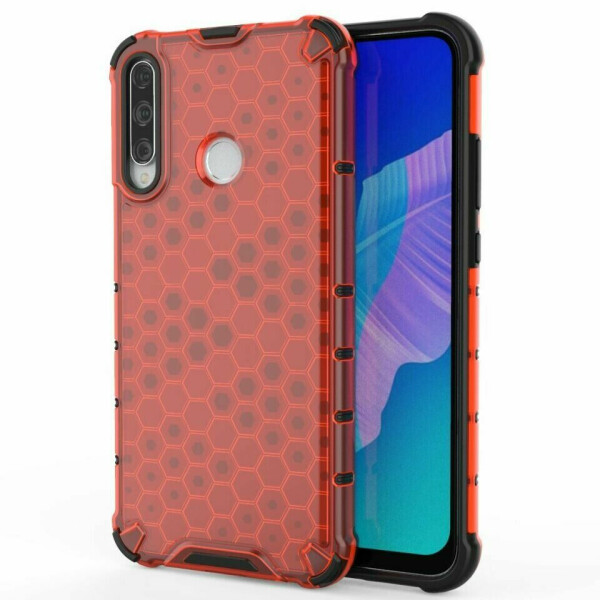 

Защитный чехол Deexe Honeycomb Series для Huawei P40 Lite E - Red