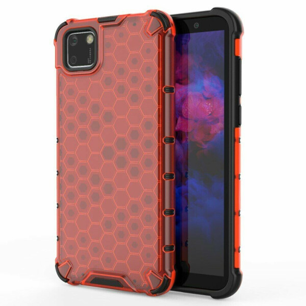 

Защитный чехол Deexe Honeycomb Series для Huawei Y5p - Red