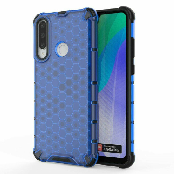 

Защитный чехол Deexe Honeycomb Series для Huawei Y6p - Blue