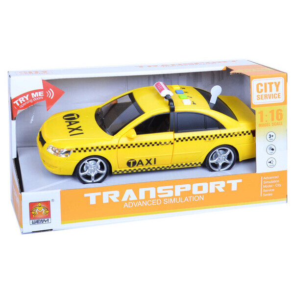

Машинка инерционная 1:16 Wenyi Такси со звуком и светом (WY-560C)