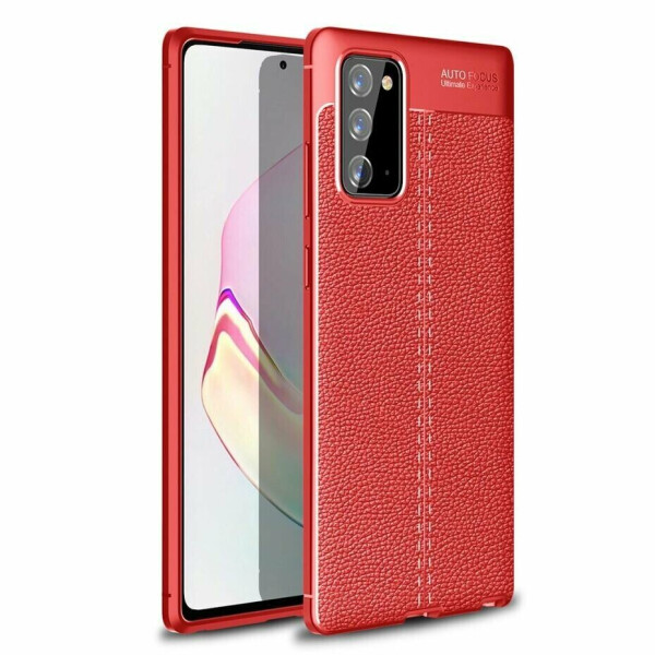 

Защитный чехол Deexe Leather Cover для Samsung Galaxy Note20 (N980) - Red