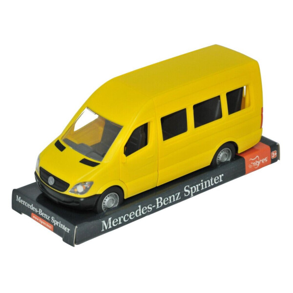 

Автомобиль Tigres Mercedes Benz Sprinter пассажирский желтый на планшете (39716)