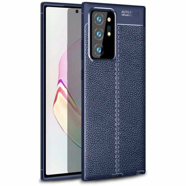 

Защитный чехол Deexe Leather Cover для Samsung Galaxy Note20 Ultra (N985) - Blue