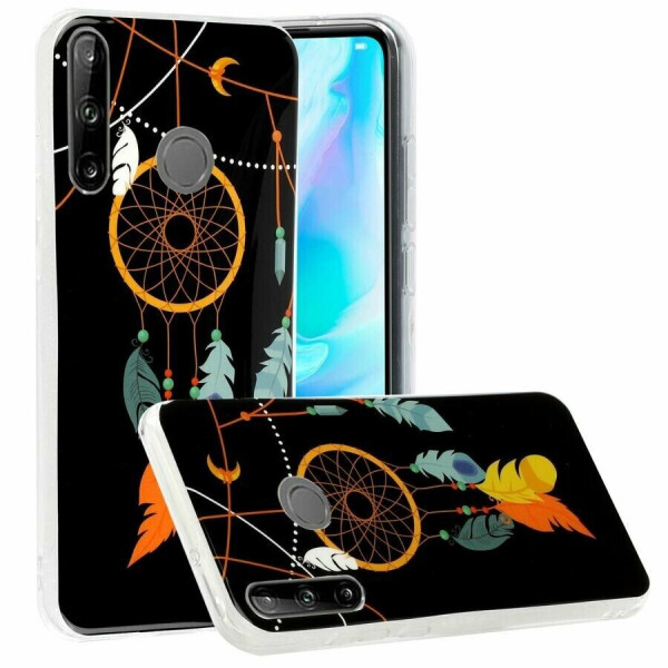 

Силиконовый (TPU) чехол Deexe LumiCase для Huawei P40 Lite E - Feather Dream Catcher