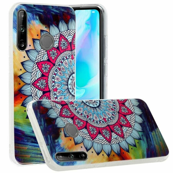 

Силиконовый (TPU) чехол Deexe LumiCase для Huawei P40 Lite E - Flower Pattern