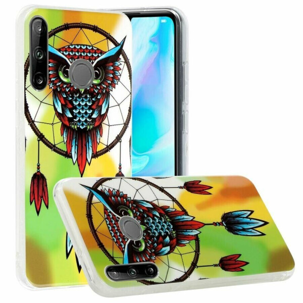 

Силиконовый (TPU) чехол Deexe LumiCase для Huawei P40 Lite E - Owl Dream Catcher
