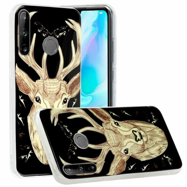 

Силиконовый (TPU) чехол Deexe LumiCase для Huawei P40 Lite E - Elk Pattern