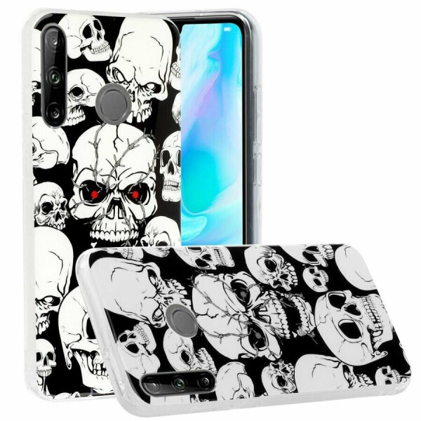 

Силиконовый (TPU) чехол Deexe LumiCase для Huawei P40 Lite E - Cool Skulls
