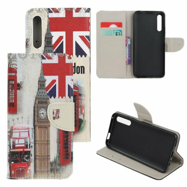 

Чехол-книжка Deexe Color Wallet для Huawei P Smart S - Big Ben and UK Flag