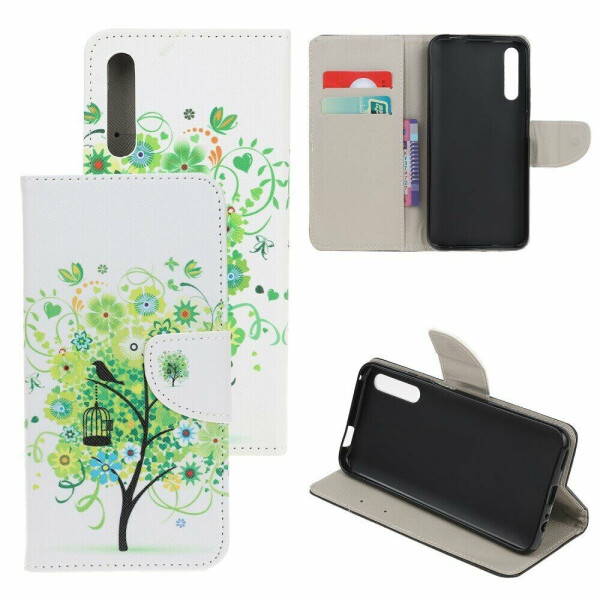 

Чехол-книжка Deexe Color Wallet для Huawei P Smart S - Green Tree