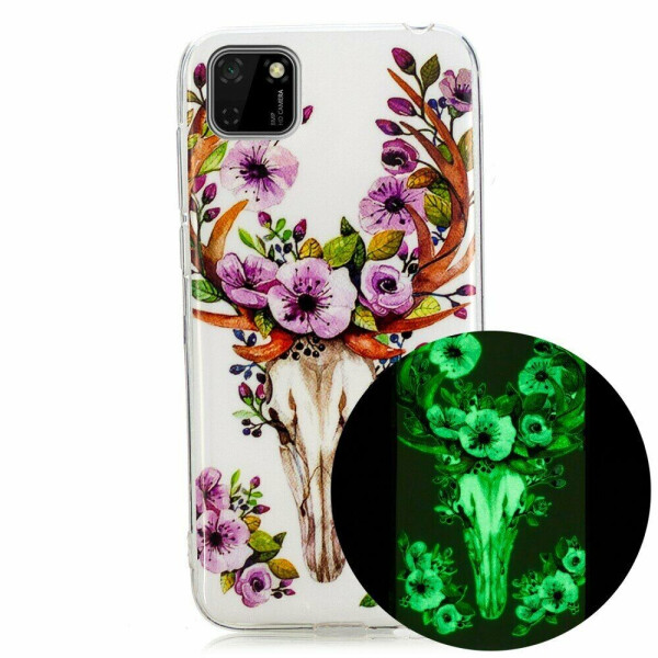

Силиконовый (TPU) чехол Deexe LumiCase для Huawei Y5p - Flowered Elk