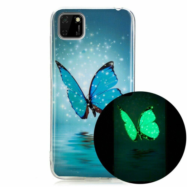 

Силиконовый (TPU) чехол Deexe LumiCase для Huawei Y5p - Blue Butterfly