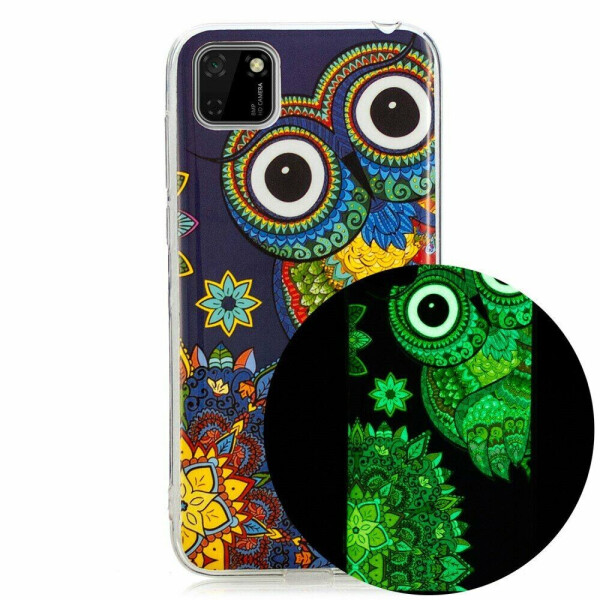 

Силиконовый (TPU) чехол Deexe LumiCase для Huawei Y5p - Owl Pattern