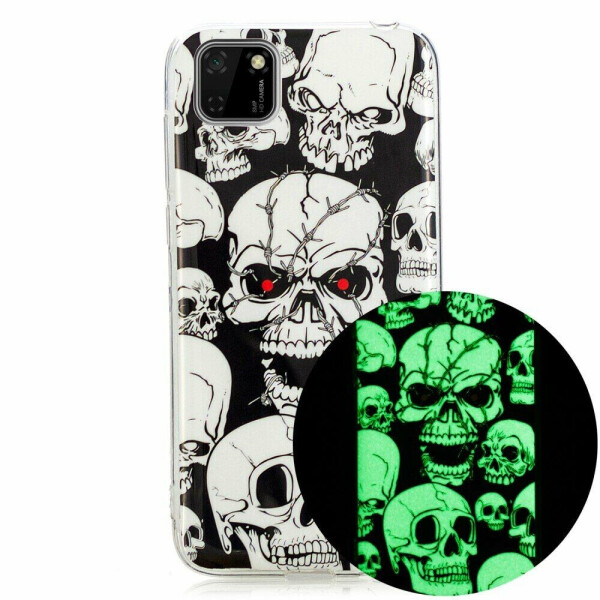 

Силиконовый (TPU) чехол Deexe LumiCase для Huawei Y5p - Cool Skulls